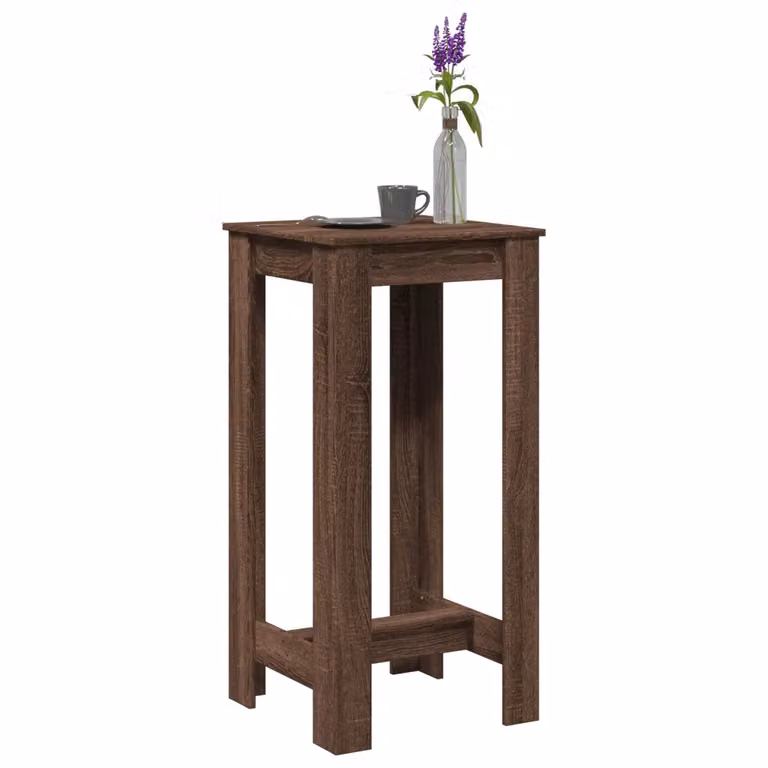 vidaXL Tavolo da Bar Moderno in Rovere Marrone, L/P/H: 51 x 50 x 103,5 cm