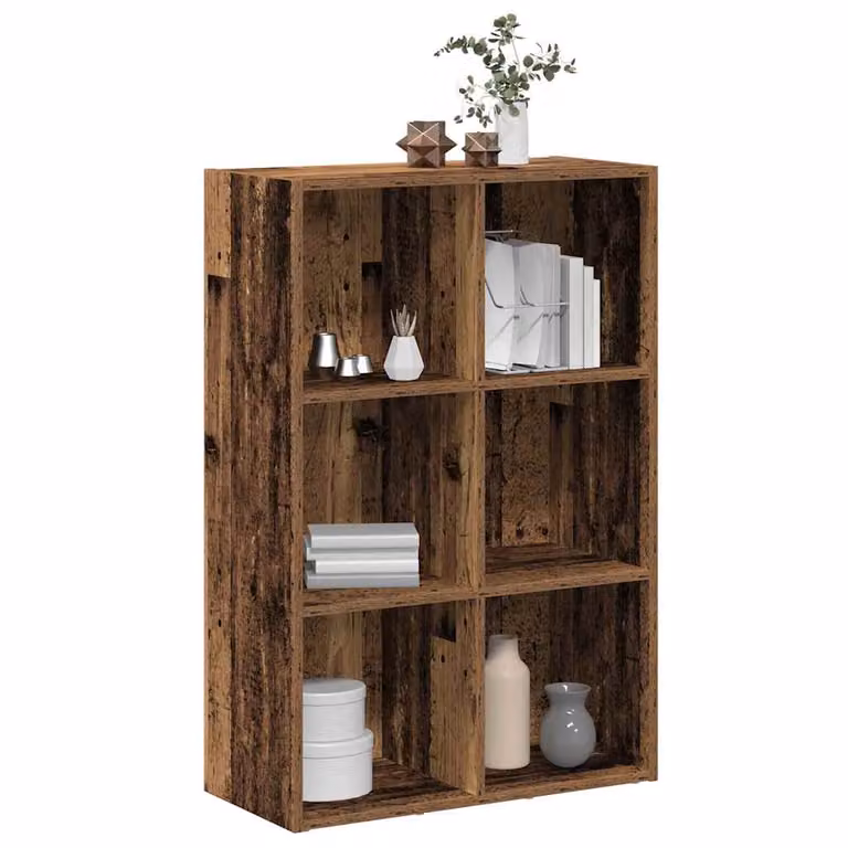 Libreria/Credenza vidaXL in Legno Antico Marrone con Ripiani, L 66 cm, P 30 cm, H 98 cm