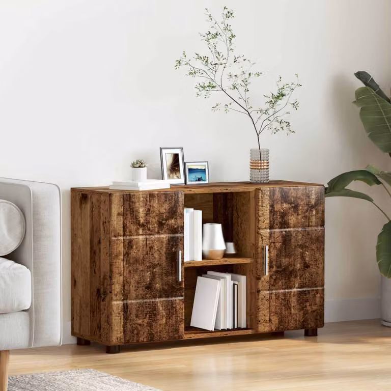 Credenza vidaXL FLORIN in legno vecchio marrone L: 88,5 cm, P: 30,5 cm, H: 55,5 cm