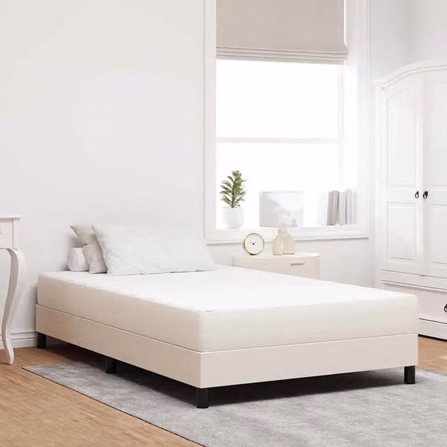 Materasso a molle insacchettate vidaXL color beige e bianco, L 120 cm x P 190 cm, Altezza: 20 cm