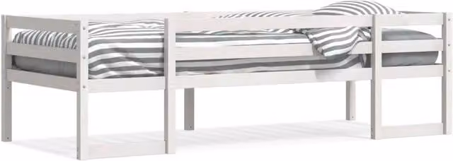 Giroletto per bambini in legno massello di pino bianco laccato L 90 cm x P 195,5 cm x H 61 cm