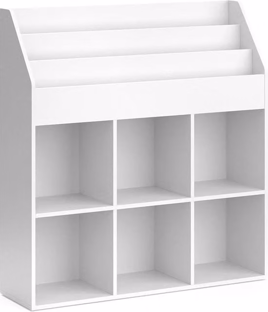Libreria per bambini Luigi Vicco Bianco L: 114.2 cm, H: 107.2 cm, P: 31.2 cm