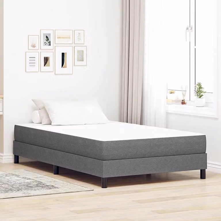 Materasso con molle insacchettate vidaXL in tessuto grigio, L 120 x P 190 cm