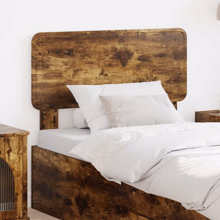 Testiera per letto vidaXL in legno ingegnerizzato color rovere fumé marrone opaco