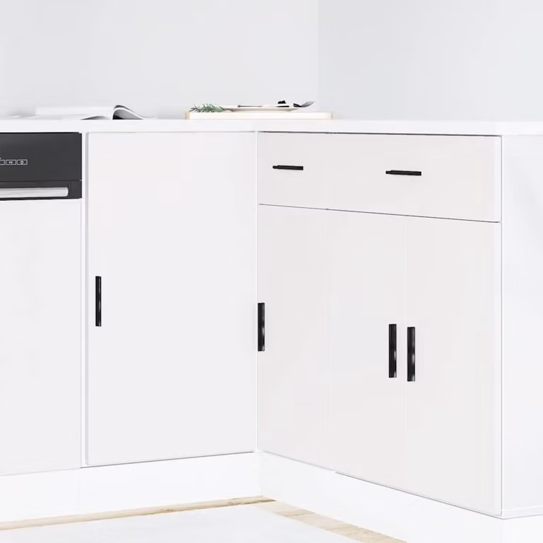 Base lavello mobile Lyon vidaXL bianco in legno multistrato e MDF L: 81,5 cm, P: 46,0 cm, H: 86,0 cm