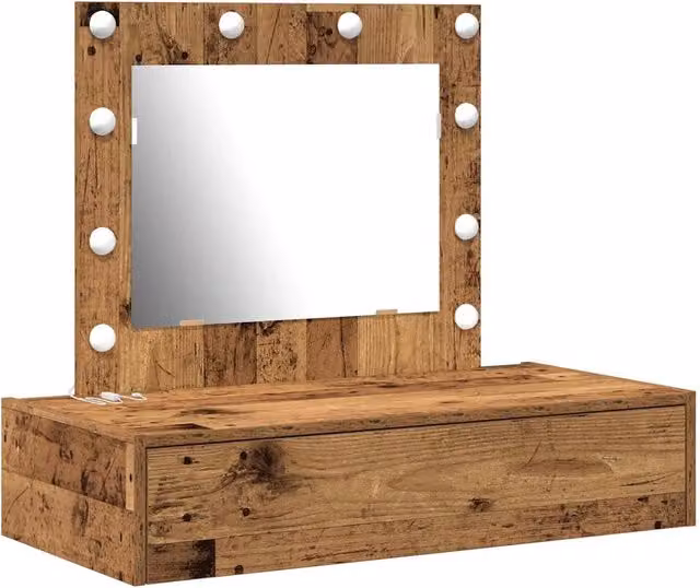 Toeletta moderna in legno multistrato marrone, L 83 x P 40 x H 70 cm