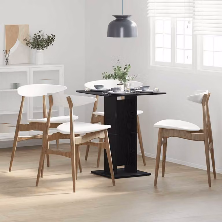 vidaXL Tavolo da bistrot moderno in legno Rovere Nero, L/P/H: 60 x 60 x 75 cm