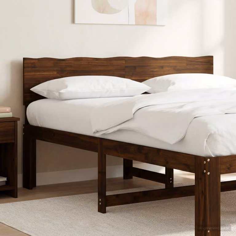 Testiera per letto con bordo vivo vidaXL ROSTOCK in legno di acacia massiccio Marrone Scuro per letto 160x200 cm
