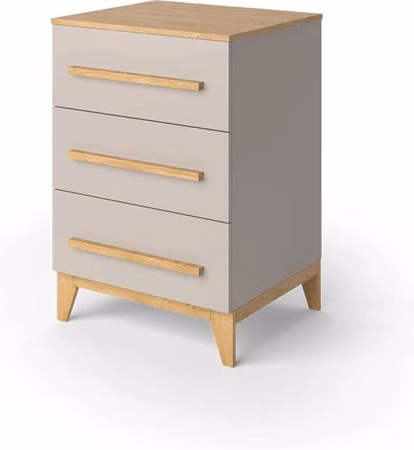 Cassettiera Malia VitaliSpa in Rovere e Cachemire, L: 60 cm, H: 88 cm