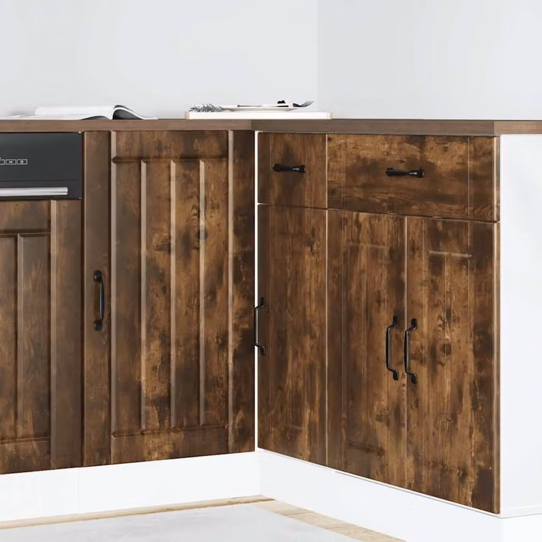 Base da cucina mobile vidaXL Lucca Rovere Fumo in legno multistrato e MDF, colore marrone, L: 81,5 cm, P: 46,0 cm, H: 86,0 cm