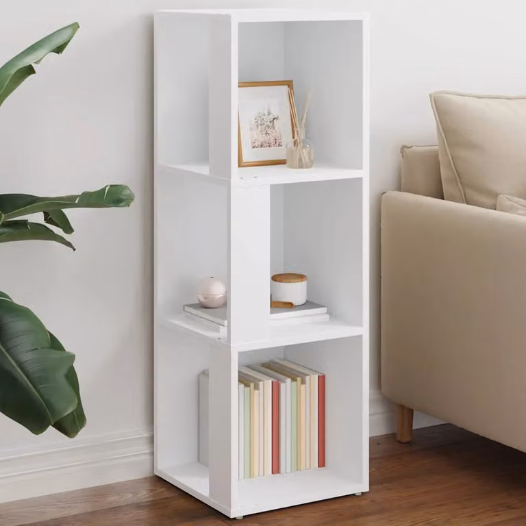 Armadietto d'angolo vidaXL in legno MDF Bianco opaco L/P/H: 33 x 33 x 100 cm