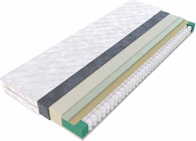Materasso SKY FRESH CASA VITAL con molle pocket, rivestimento in tessuto bianco rimovibile e arrotolabile, L/P/H: 80 x 200 x 21 cm