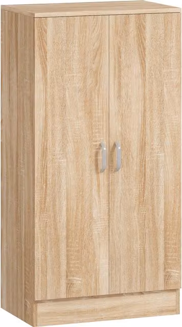 Scarpiera HOMCOM in legno con 2 ante e 6 ripiani regolabili, cerniere con chiusura ammortizzata, colore beige/marrone, ideale per 14 paia di scarpe