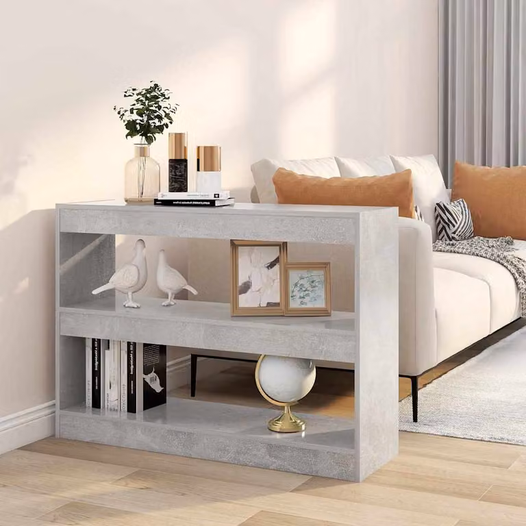 Libreria/Divisorio vidaXL Grigio Cemento L: 100 cm, P: 30 cm, H: 72 cm