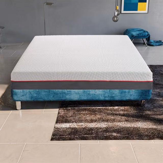 Materasso Piazza e Mezza KingDream in Memory Foam, L/P: 120 x 200 cm, Altezza: 21 cm, Colore Grigio, Rigidità H3, Sfoderabile e con Regolazione della Temperatura