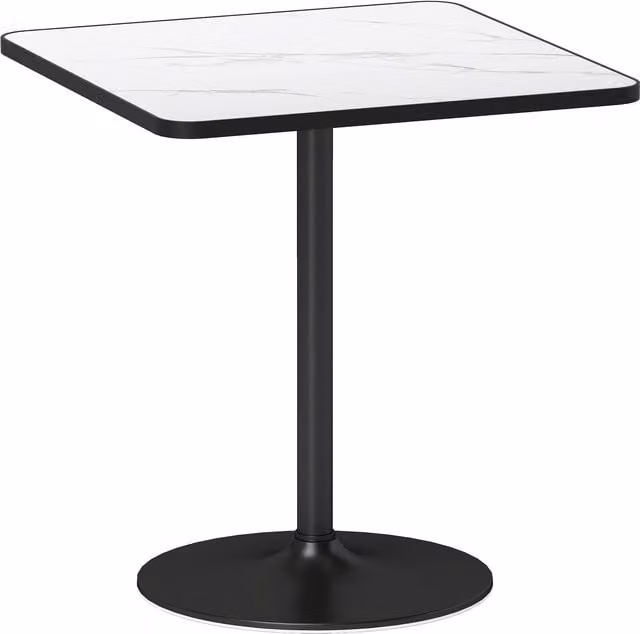 Tavolo da cucina quadrato HOMCOM con effetto marmo bianco per 4 persone, L/P: 70 x 70 cm