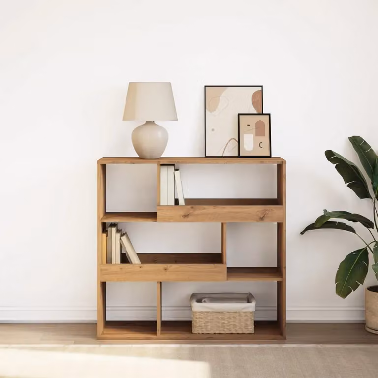 Libreria/Divisorio vidaXL in Rovere Artigianale Marrone, L 100 cm x P 33 cm x H 94,5 cm