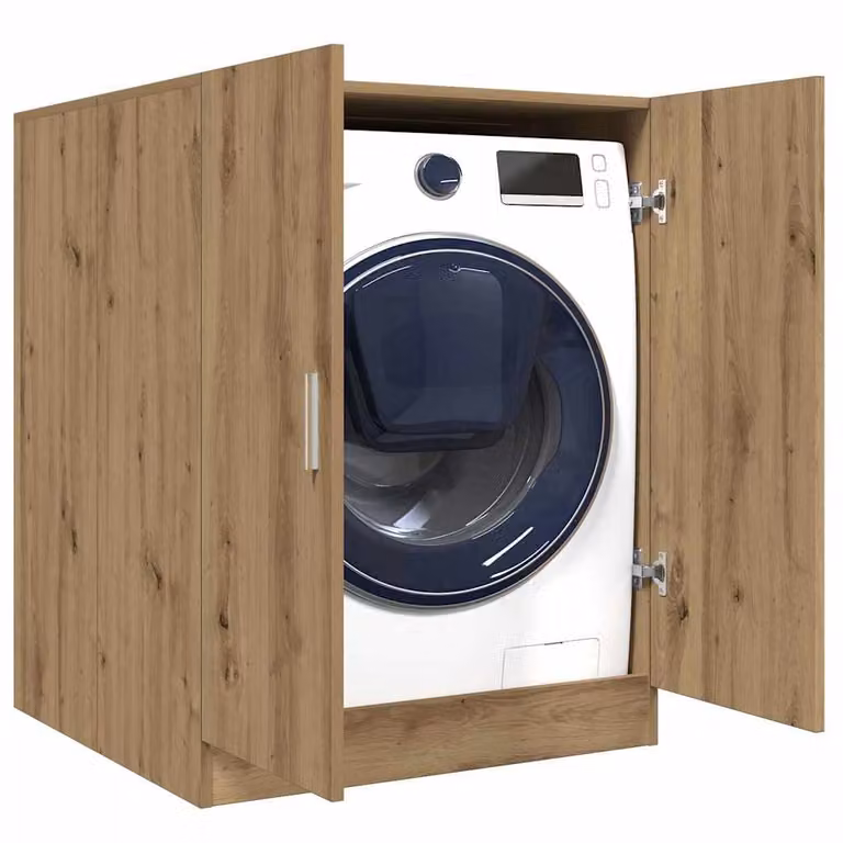 Mobile per lavatrice vidaXL in legno marrone con ante a battente L/P/H: 70,5 x 71,5 x 91,5 cm