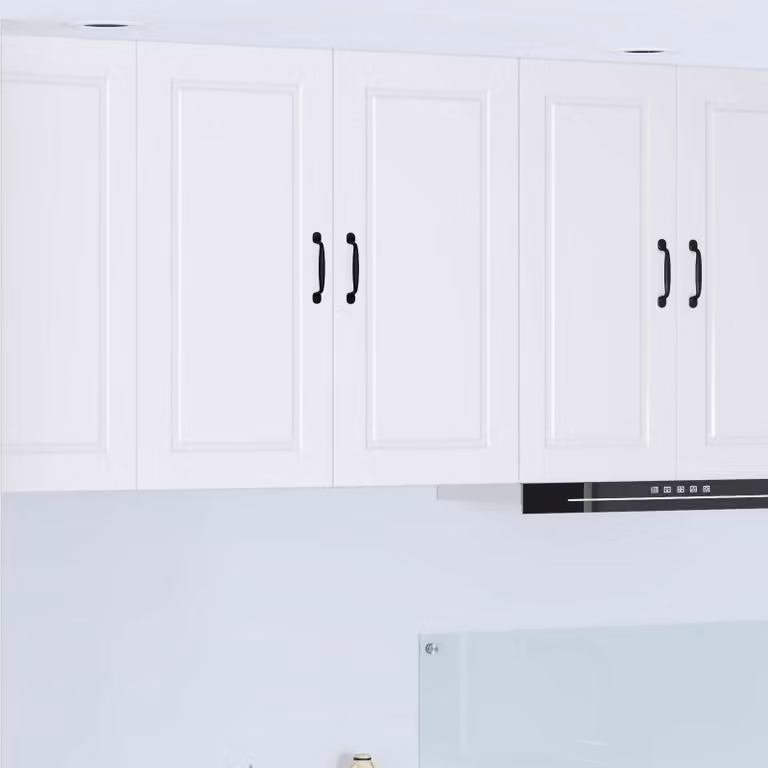 Armadietto a muro moderno vidaXL PORTO Bianco con ante a battente e ripiani interni L: 80 cm, P: 31 cm, H: 80 cm