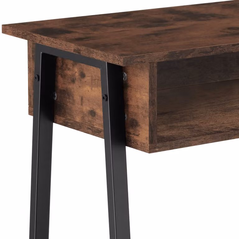 Tavolo console Tralee tectake in stile industriale, colore marrone, L/P/H: 100 x 35 x 80,5 cm