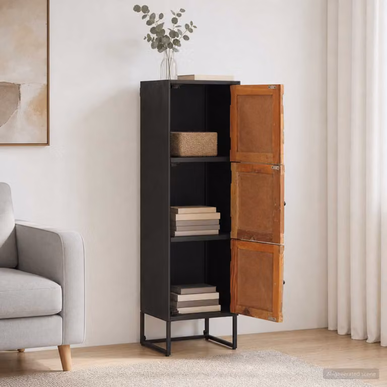 Credenza moderna vidaXL in legno e MDF marrone con ante a cerniera e ripiani interni L/P/H: 120 x 35 x 30 cm