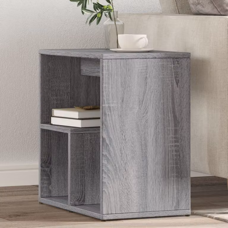 Set di 2 tavolini vidaXL in legno multistrato, colore grigio sonoma, L/P/H: 50 x 30 x 50 cm
