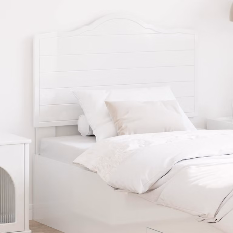 Testiera per letto moderna vidaXL in legno ingegnerizzato MDF, Bianco Lucido