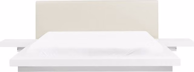Letto ad acqua BELIANI in stile scandinavo bianco con struttura in legno e materasso L/P: 180 x 200 cm