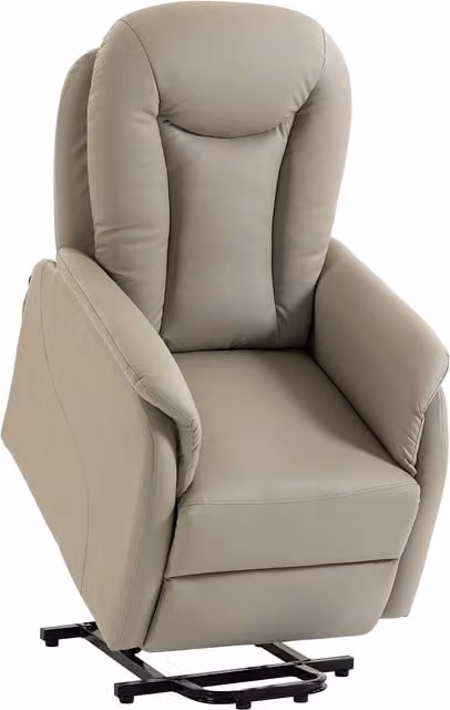 Poltrona alzapersona elettrica reclinabile HOMCOM con massaggio e calore, grigio chiaro