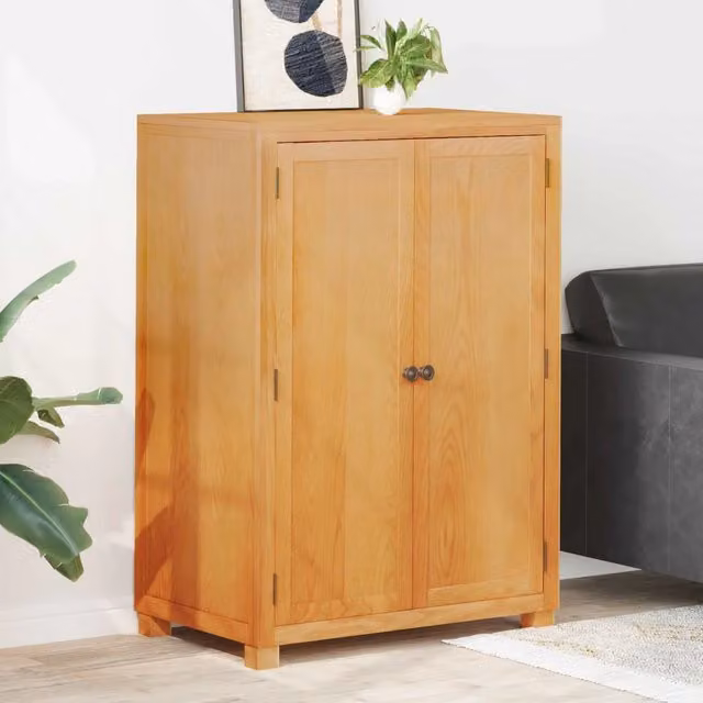 Guardaroba moderno vidaXL in legno di quercia e pino, colore marrone opaco, L/P/H: 80 x 50 x 115 cm