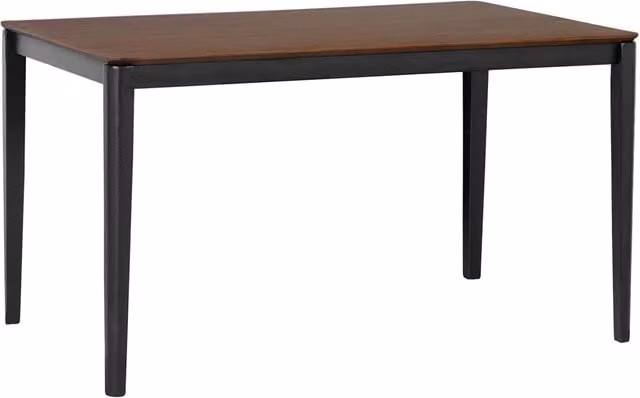 Tavolo da pranzo rettangolare Beliani in legno e metallo, colore marrone e nero, stile classico