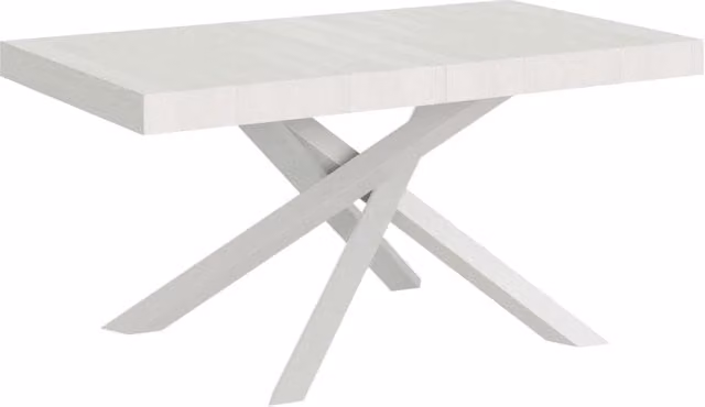 Tavolo Allungabile Volantis GIORDANOSHOP Bianco Frassino con Telaio Bianco L/P/H: 180-440 x 90 x 77 cm