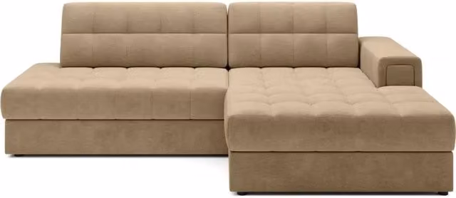 Divano angolare trasformabile CUBITO MEUBLORAMA beige con contenitore e letto L/P/H: 240 x 150 x 82 cm