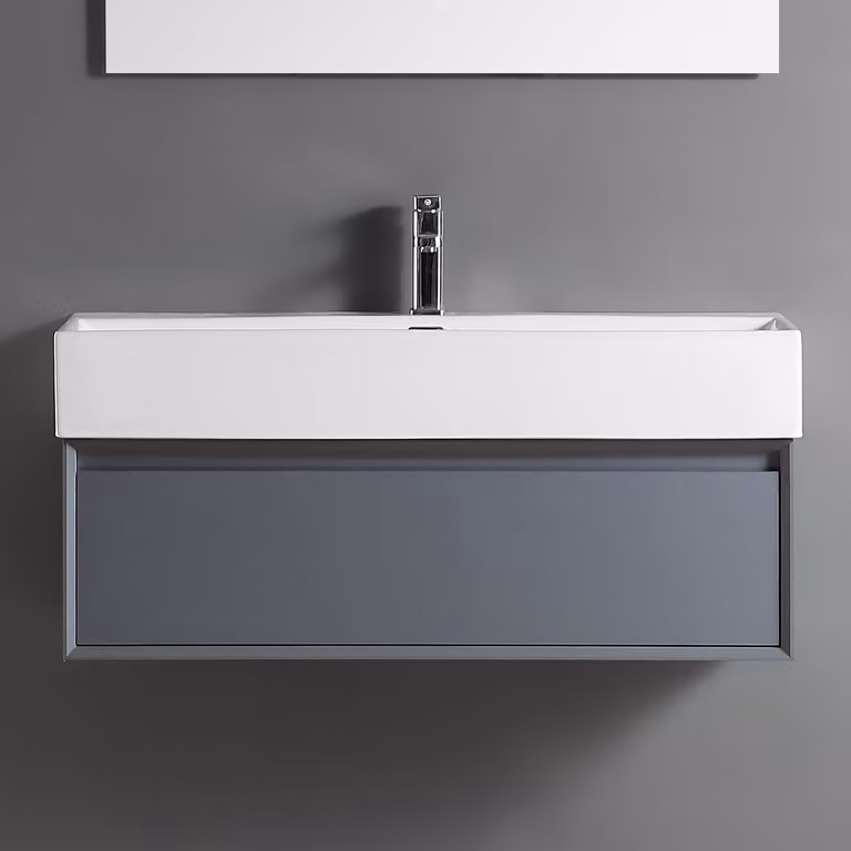 Mobile Lavabo Sospeso Liana con Cassetto e Lavabo Urban Grigio L: 101 cm