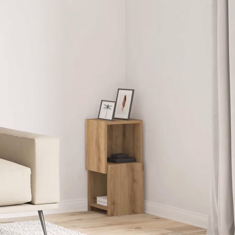 Mobile angolare vidaXL in legno ingegnerizzato marrone per soggiorno L/P/H: 25,5 x 25 x 55 cm
