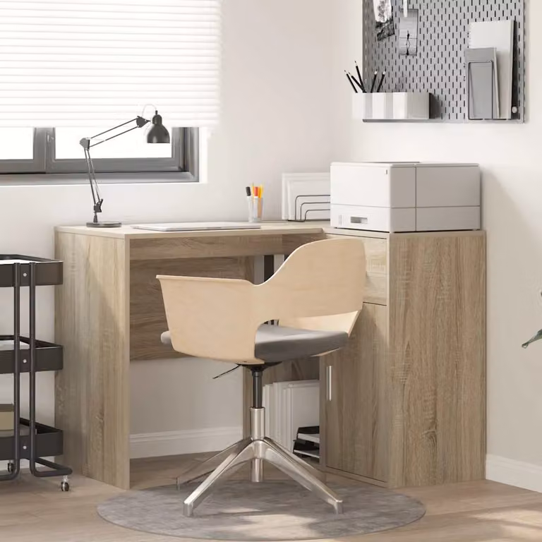 Scrivania ad angolo con cassetto vidaXL in Rovere Sonoma, L: 102 cm, P: 88 cm, H: 75 cm