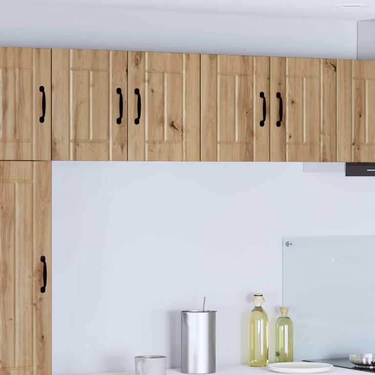 Set di 2 armadietti a muro vidaXL LUCCA in stile moderno, colore marrone, finitura opaca in legno MDF, L/P/H: 60 x 23 x 40 cm