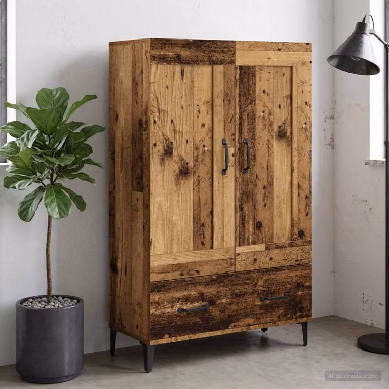 Credenza moderna vidaXL in legno ingegnerizzato color marrone, L 70 x P 31 x H 115 cm