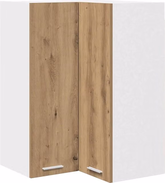Pensile da cucina moderno HELLOSHOP26 in legno composito bianco opaco con ante a battente L/P/H: 57 x 57 x 80 cm