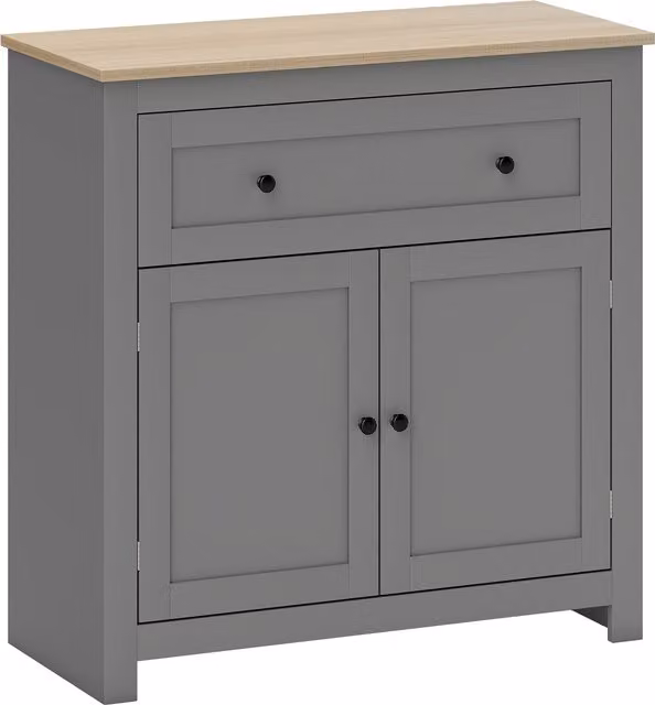 Credenza Cucina HOMCOM in Legno Multicolore con Cassetto e Armadietto, L/P/H: 78.5 x 35 x 80 cm