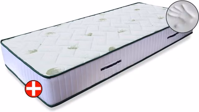 Materasso Singolo in Memory Foam ItalyMaterassi, Anatomico e Anallergico, Bianco, L/P/H: 115 x 195 x 17 cm