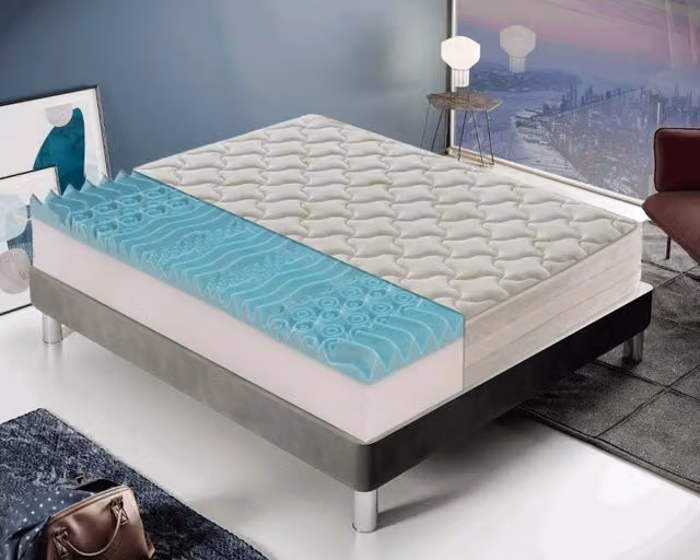 Materasso Singolo MaterassieDoghe in Memory Foam con 9 Zone Differenziate e Rivestimento all'Aloe, Colore Bianco, L/P/H: 80 x 190 x 25 cm