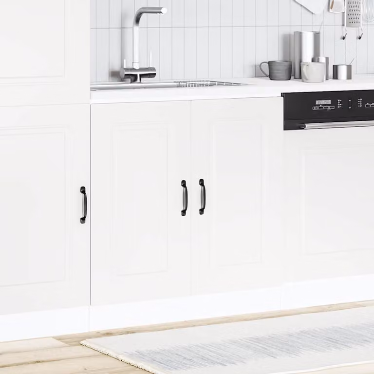 Base lavello mobile vidaXL Kalmar bianco in MDF con ante a battente L: 80 cm, P: 46 cm, H: 81,5 cm