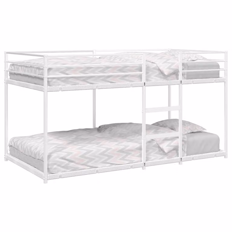 Letto a castello vidaXL in metallo bianco L/P/H: 200 x 100 x 195 cm