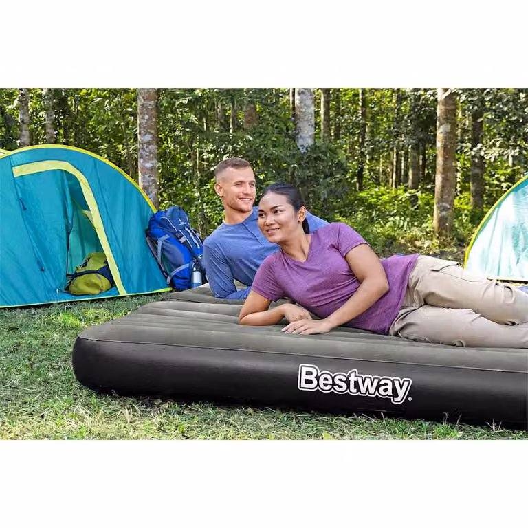 Letto ad aria gonfiabile Bestway 3 in 1 per adulti, nero e grigio, L: 188 cm, P: 99 cm, H: 25 cm