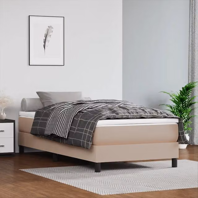 Materasso Ibrido Design Mania in Similpelle Beige e Bianco per Bambini L: 160 cm, P: 80 cm, H: 20 cm