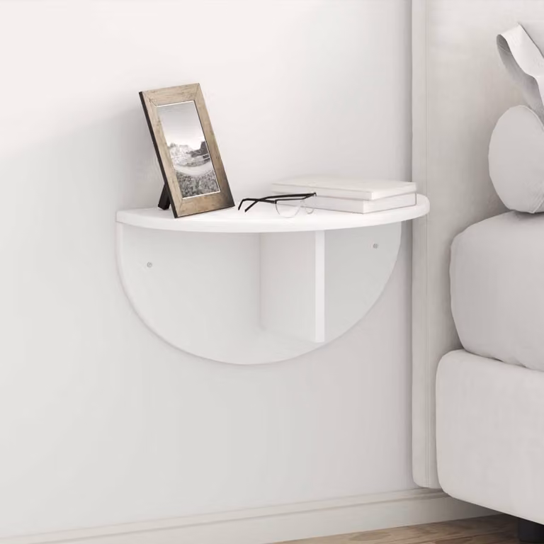 Set di 2 scaffali da parete moderni vidaXL in MDF bianco L 48 cm x P 24 cm x H 24 cm