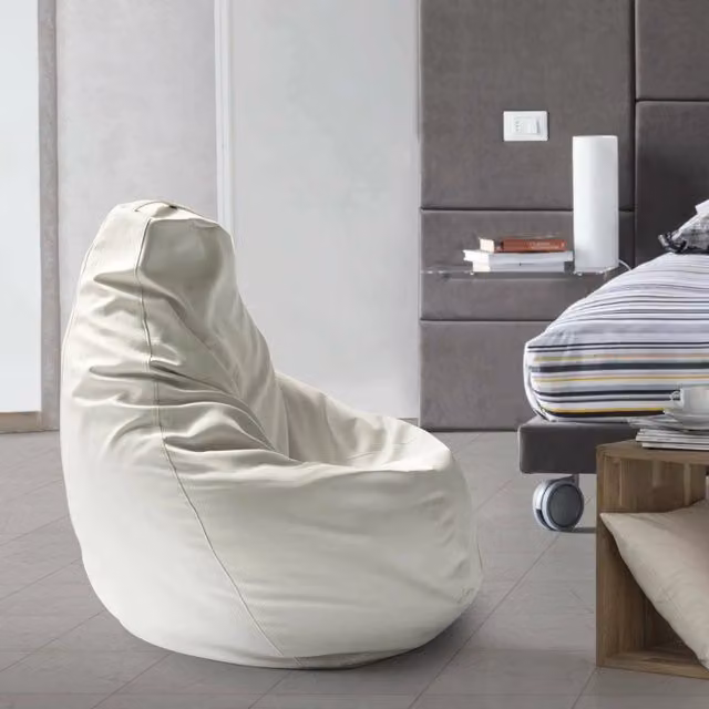 Pouf Asino Talamo Italia in ecopelle Bianco L: 70 cm, H: 110 cm