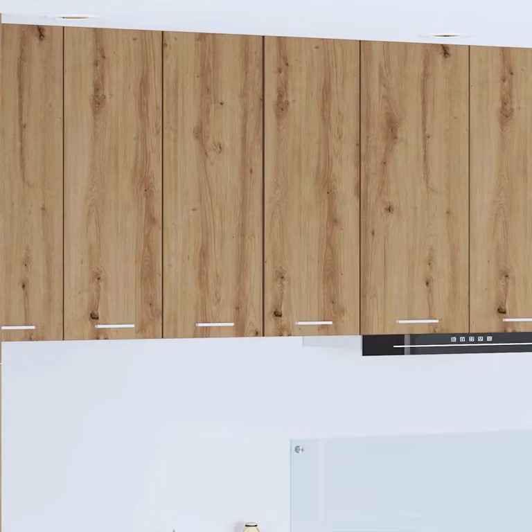 Armadio pensile da cucina moderno vidaXL in legno MDF, Rovere e Bianco, L/P/H: 30 x 31 x 80 cm