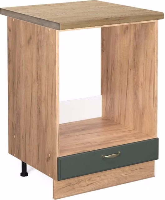 Mobile per forno da incasso Vicco Fame-Line Verde-oro rustico e Rovere dorato L: 60 cm, H: 82 cm